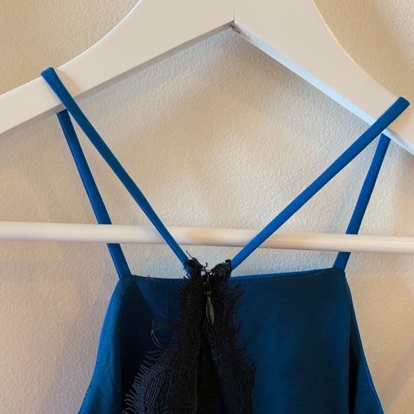 Lovers + Friends Small Cerulean Blue Lace Trimmed Dress - Picture 7 of 9